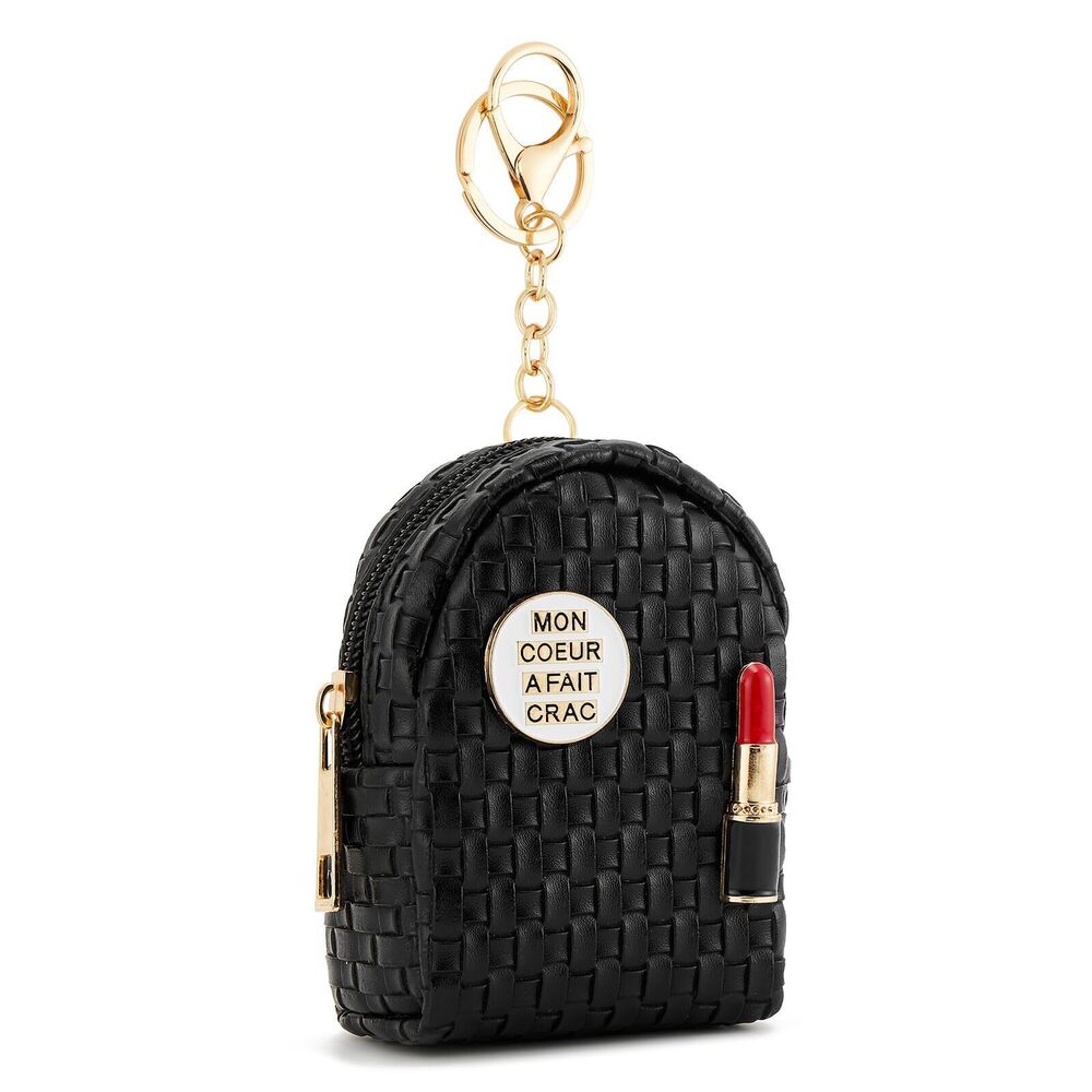 5594 Mini Backpack Keychain ,Small PU Leather Coin Purse with Zipper - Picture 1 of 5